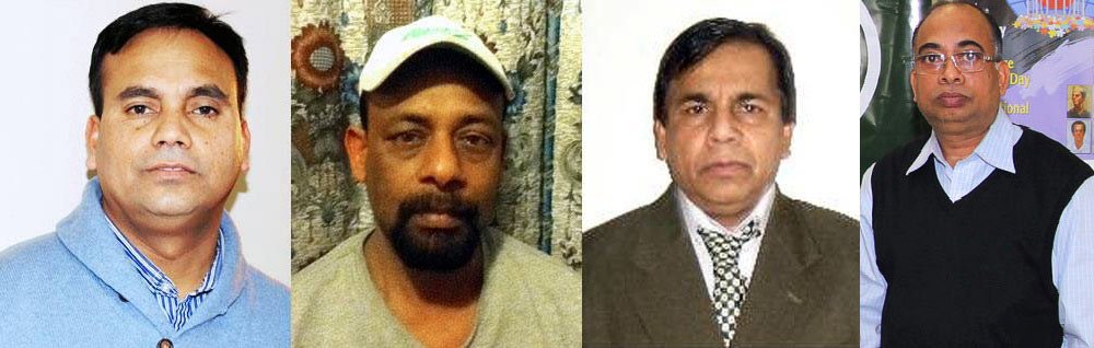 Nominees for the BHESA Ekushey Heritage Award: (ltr) Kausar Khondokar, Noor Alam, Mohammad Zakaria, Dr. Moshfiqur Rahman