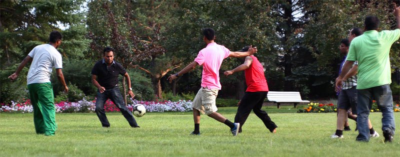 Mahinur Jahid Memorial Soccer Match at Centennial Park in Devon in 2014